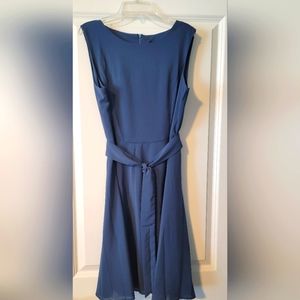 Womens Summer Sleeveless Chiffon Cocktail Party Dress with Belt